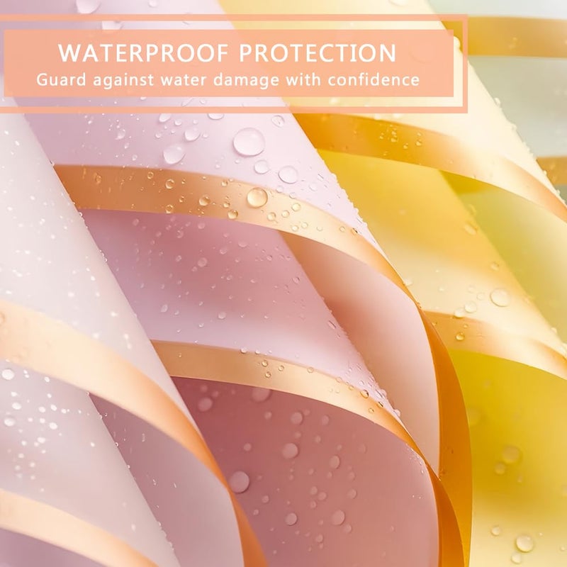 BBJ WRAPS Waterproof Floral Wrapping Paper Sheets Fresh Flowers Bouquet Gift Packaging Korean Florist Supplies, 20 Sheets (Light Purple) - Image 4